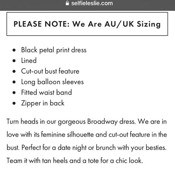 Saints + Secrets/Selfie Leslie Broadway balloon dress. - Picture 4 of 8